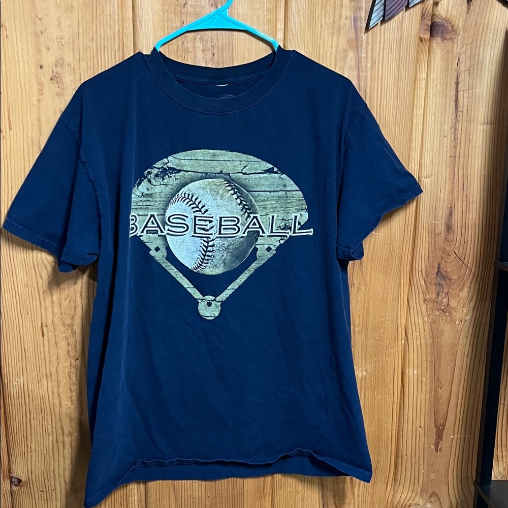 Navy Baseball Graphic T-Shirt
